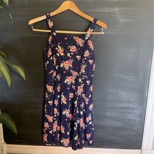 Navy Floral Summer Dress